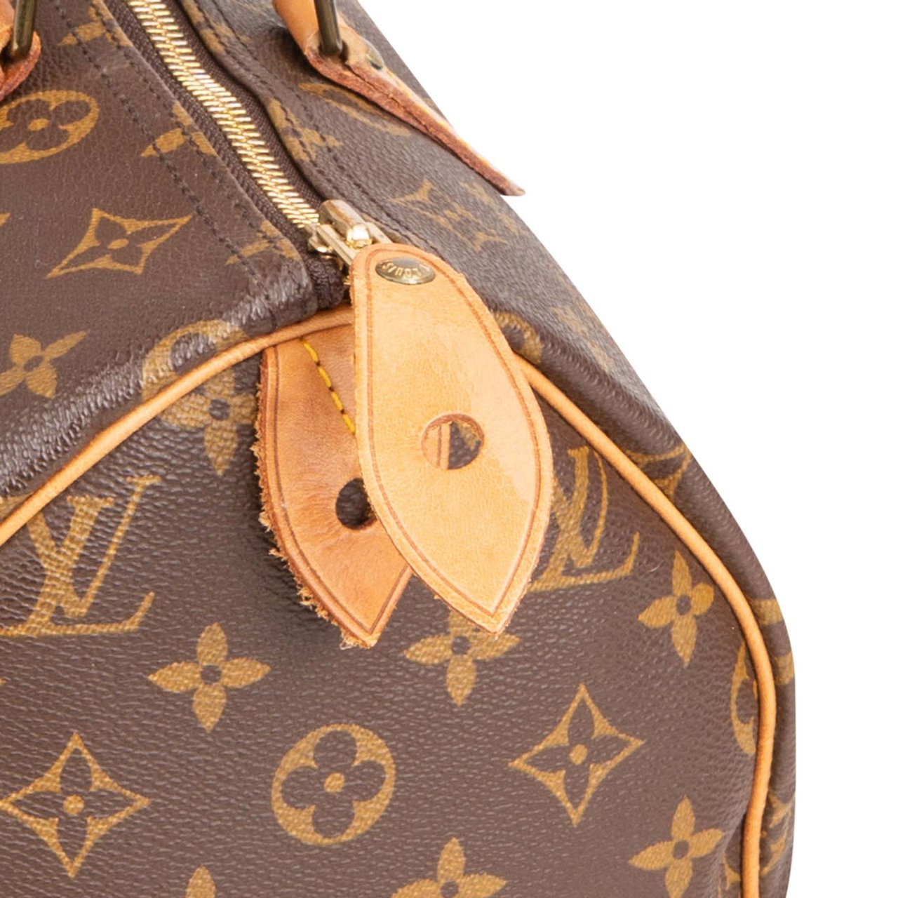 Louis Vuitton Louis Vuitton Canvas Monogram Speedy 30 Handbag Bruin