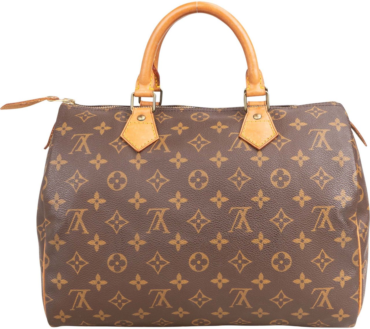 Louis Vuitton Louis Vuitton Canvas Monogram Speedy 30 Handbag Bruin