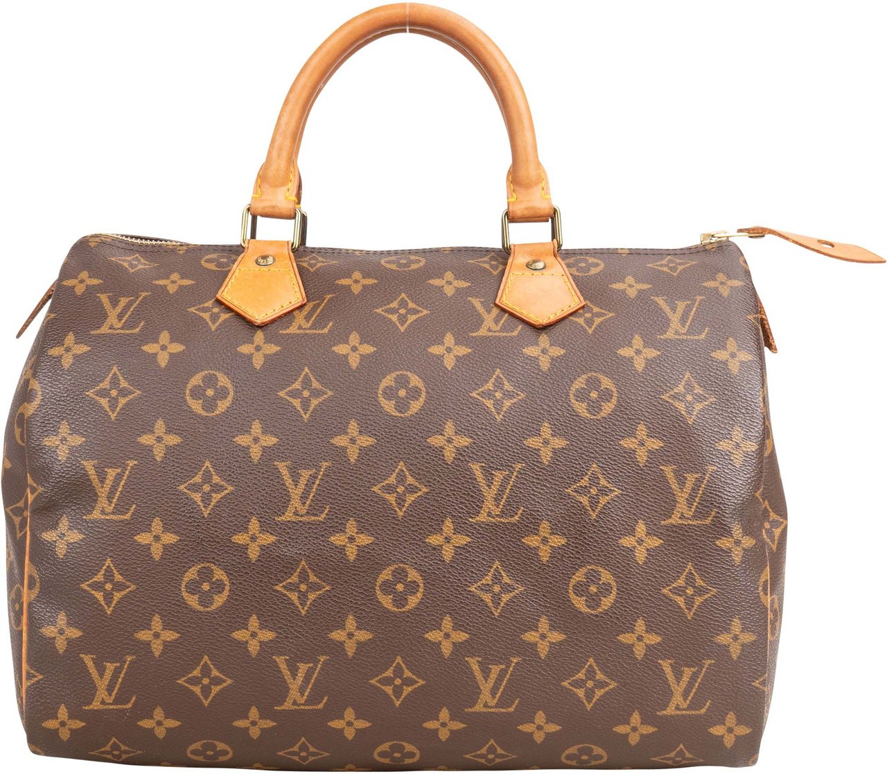 Louis Vuitton Louis Vuitton Canvas Monogram Speedy 30 Handbag Bruin