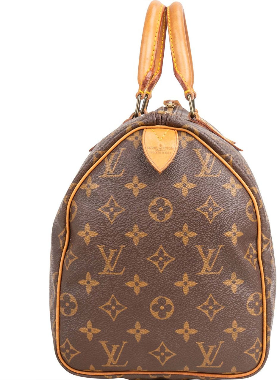 Louis Vuitton Louis Vuitton Canvas Monogram Speedy 30 Handbag Bruin
