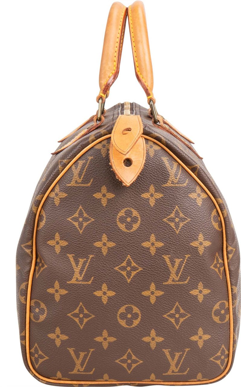 Louis Vuitton Louis Vuitton Canvas Monogram Speedy 30 Handbag Bruin