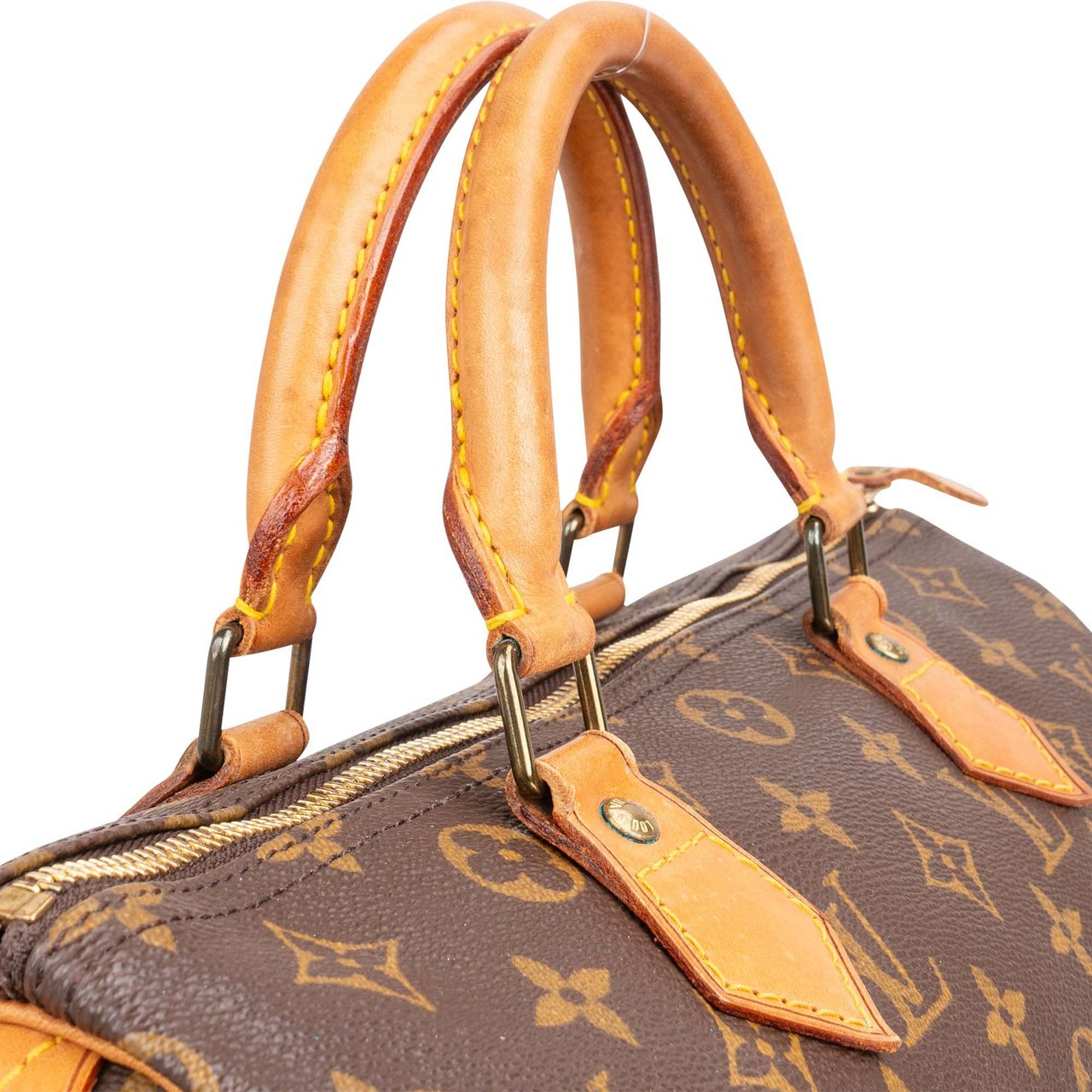 Louis Vuitton Louis Vuitton Canvas Monogram Speedy 30 Handbag Bruin