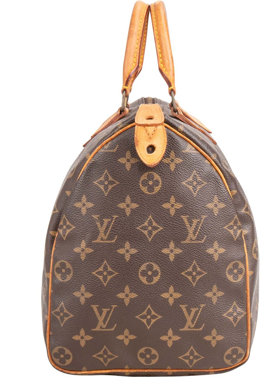 Louis Vuitton Louis Vuitton Canvas Monogram Speedy 35 Handbag Bruin
