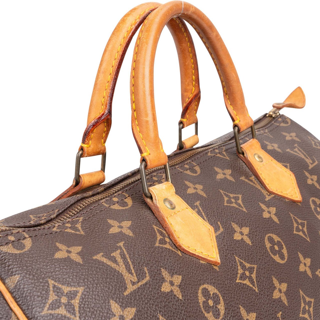 Louis Vuitton Louis Vuitton Canvas Monogram Speedy 35 Handbag Bruin