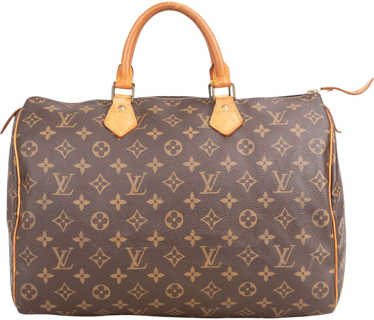 Louis Vuitton Louis Vuitton Canvas Monogram Speedy 35 Handbag Bruin