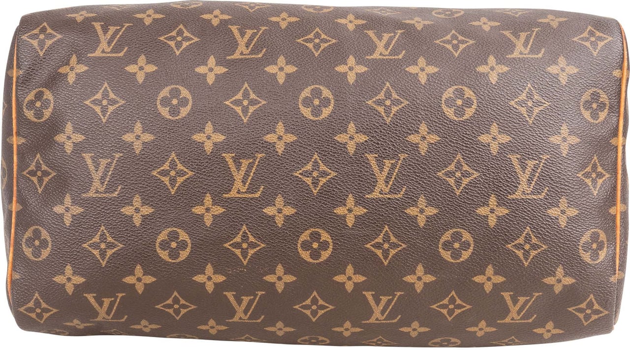 Louis Vuitton Louis Vuitton Canvas Monogram Speedy 35 Handbag Bruin