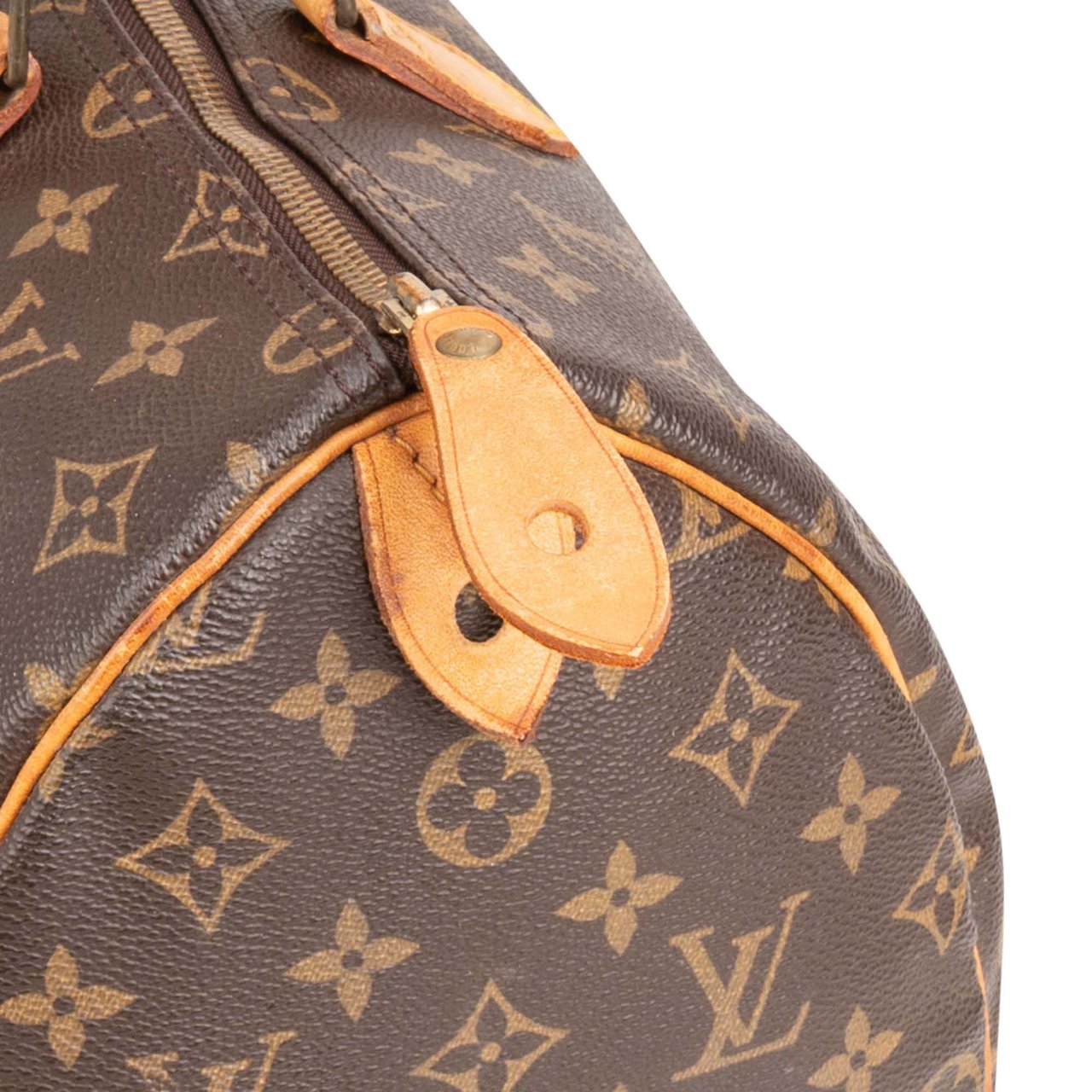 Louis Vuitton Louis Vuitton Canvas Monogram Speedy 35 Handbag Bruin
