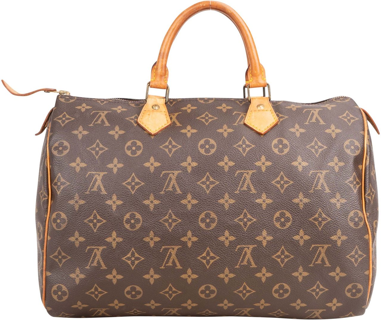 Louis Vuitton Louis Vuitton Canvas Monogram Speedy 35 Handbag Bruin