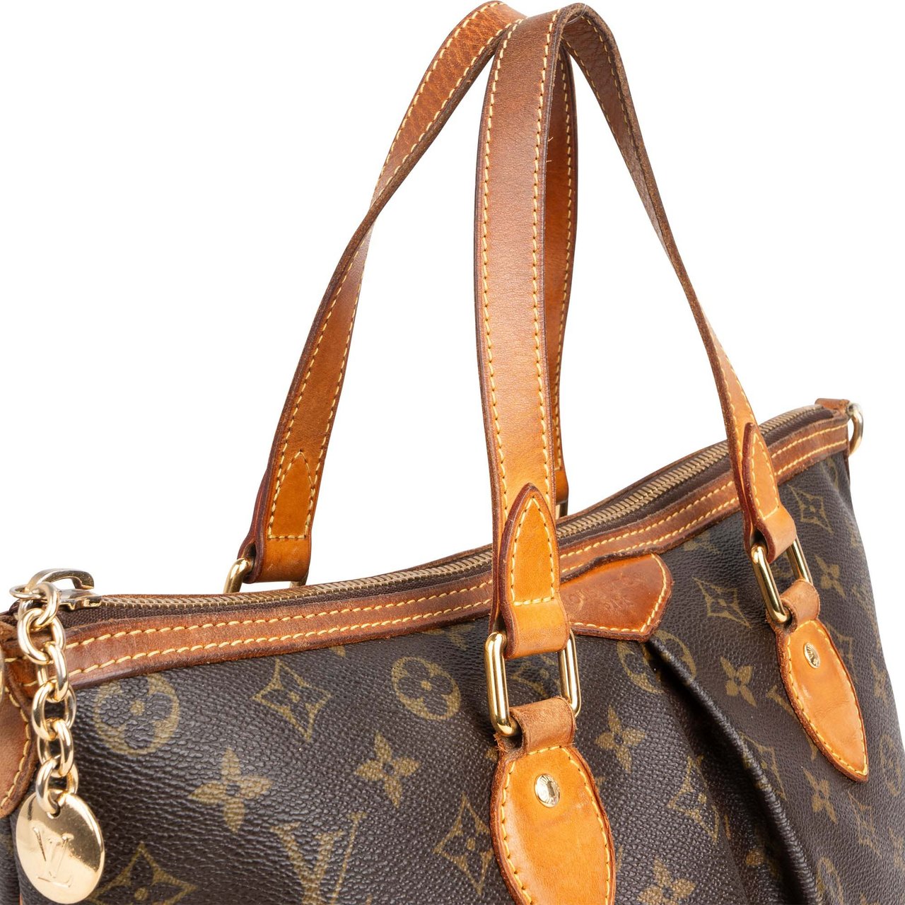 Louis Vuitton Louis Vuitton Canvas Monogram Palermo PM Handbag Bruin