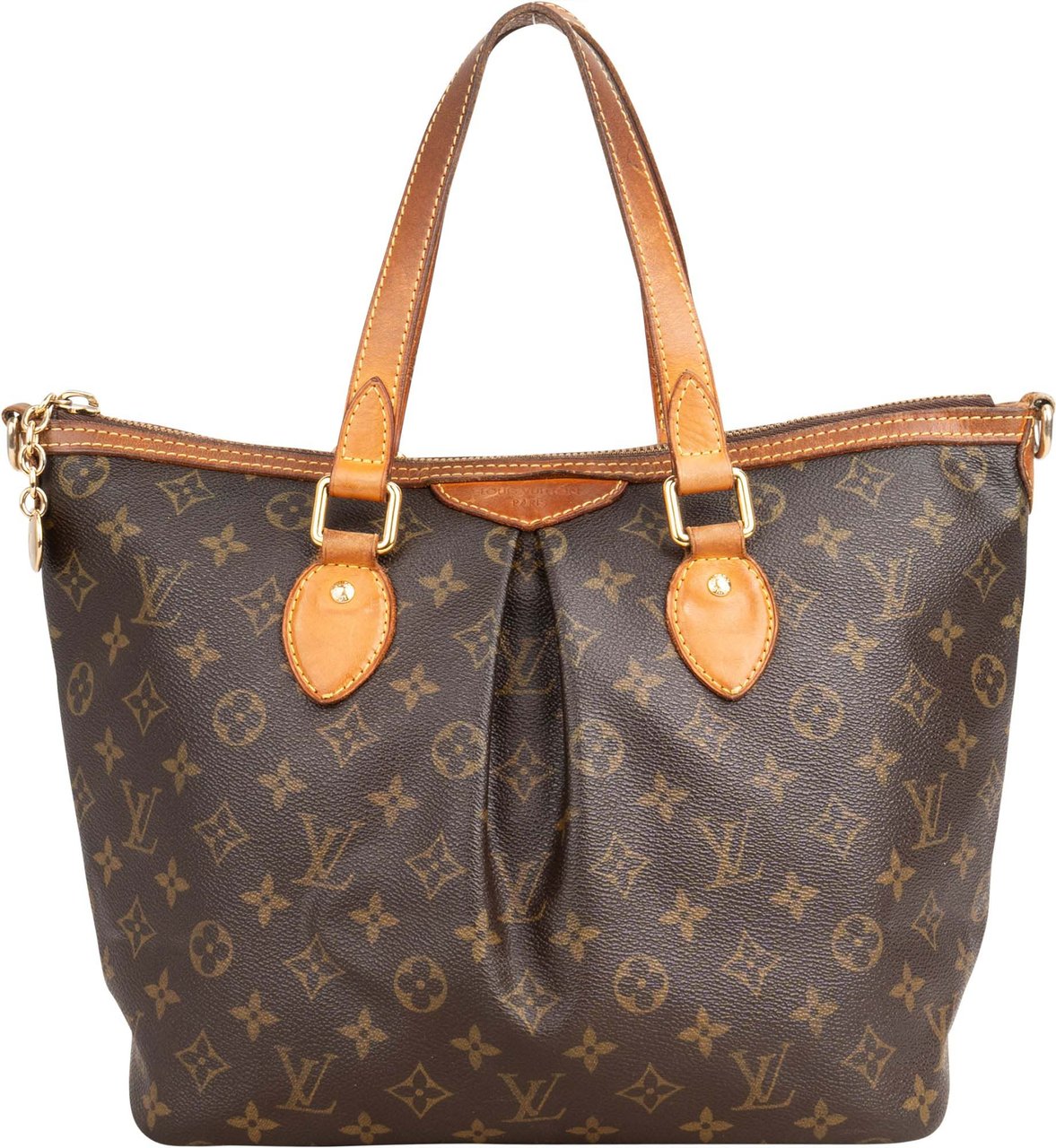 Louis Vuitton Louis Vuitton Canvas Monogram Palermo PM Handbag Bruin