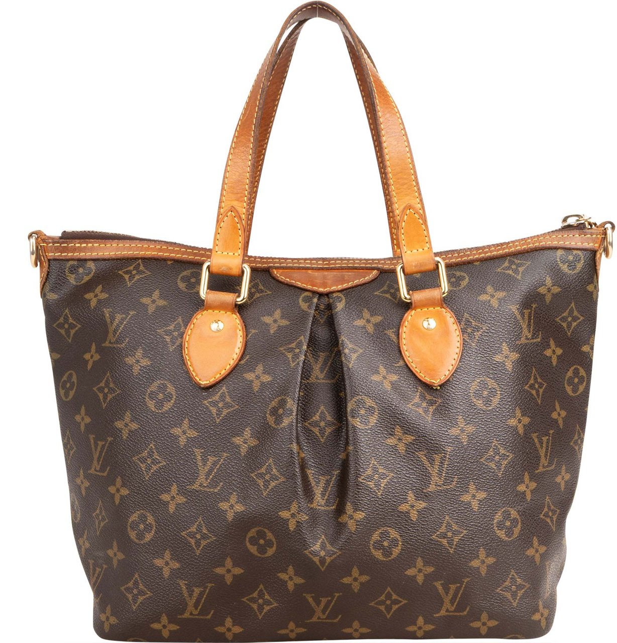 Louis Vuitton Louis Vuitton Canvas Monogram Palermo PM Handbag Bruin