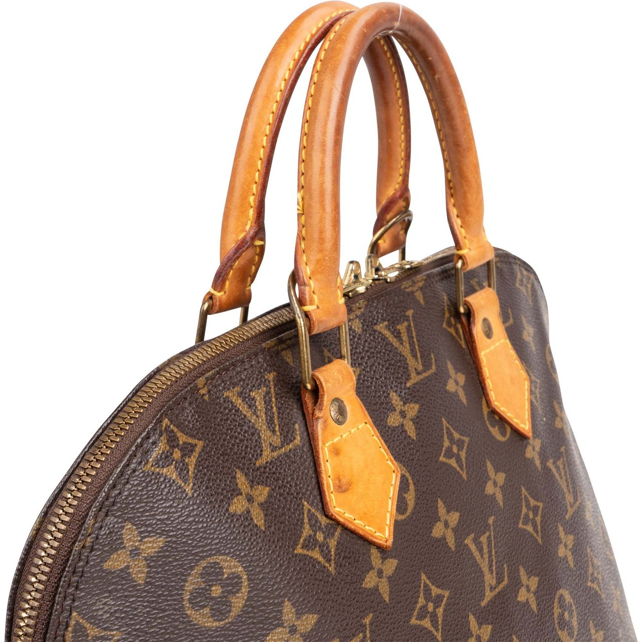 Louis Vuitton Louis Vuitton Canvas Monogram Alma PM Handbag Bruin