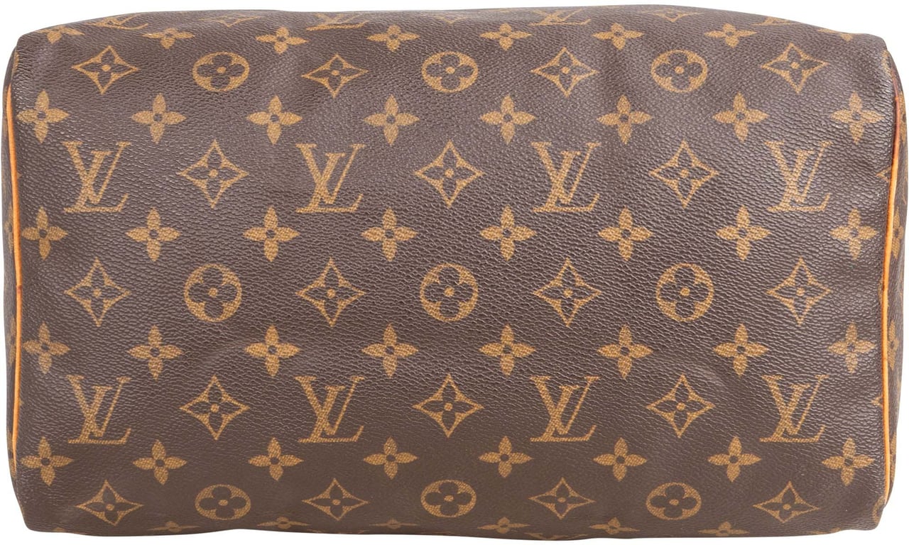 Louis Vuitton Louis Vuitton Canvas Monogram Speedy 30 Handbag Bruin