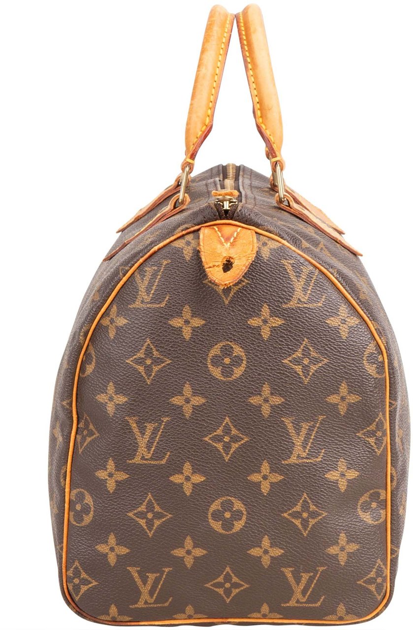 Louis Vuitton Louis Vuitton Canvas Monogram Speedy 30 Handbag Bruin