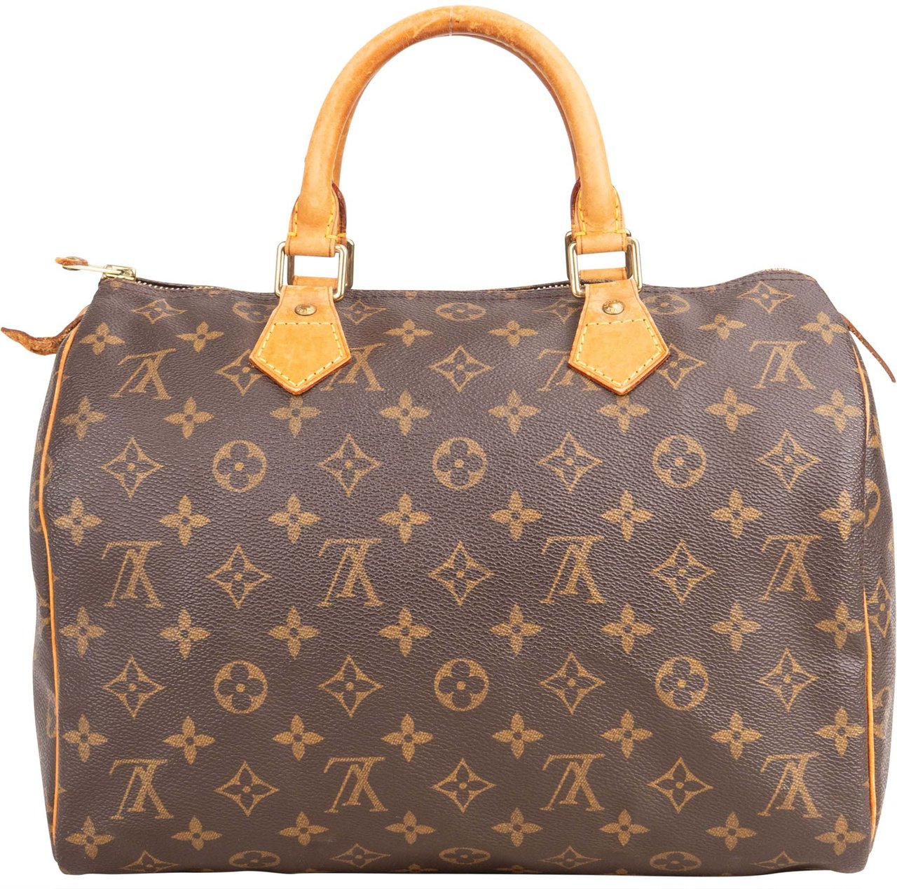 Louis Vuitton Louis Vuitton Canvas Monogram Speedy 30 Handbag Bruin