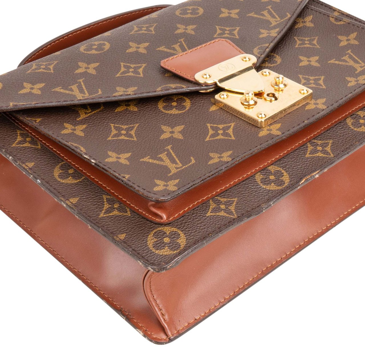 Louis Vuitton Louis Vuitton Canvas Monogram Monceau Handbag Bruin
