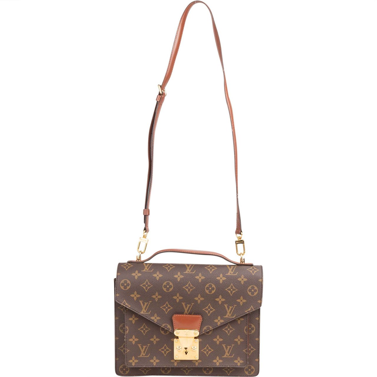 Louis Vuitton Louis Vuitton Canvas Monogram Monceau Handbag Bruin