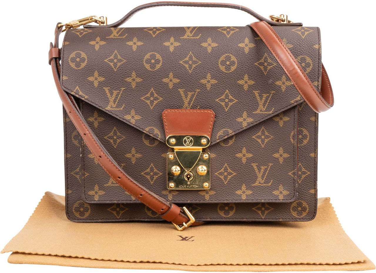Louis Vuitton Louis Vuitton Canvas Monogram Monceau Handbag Bruin