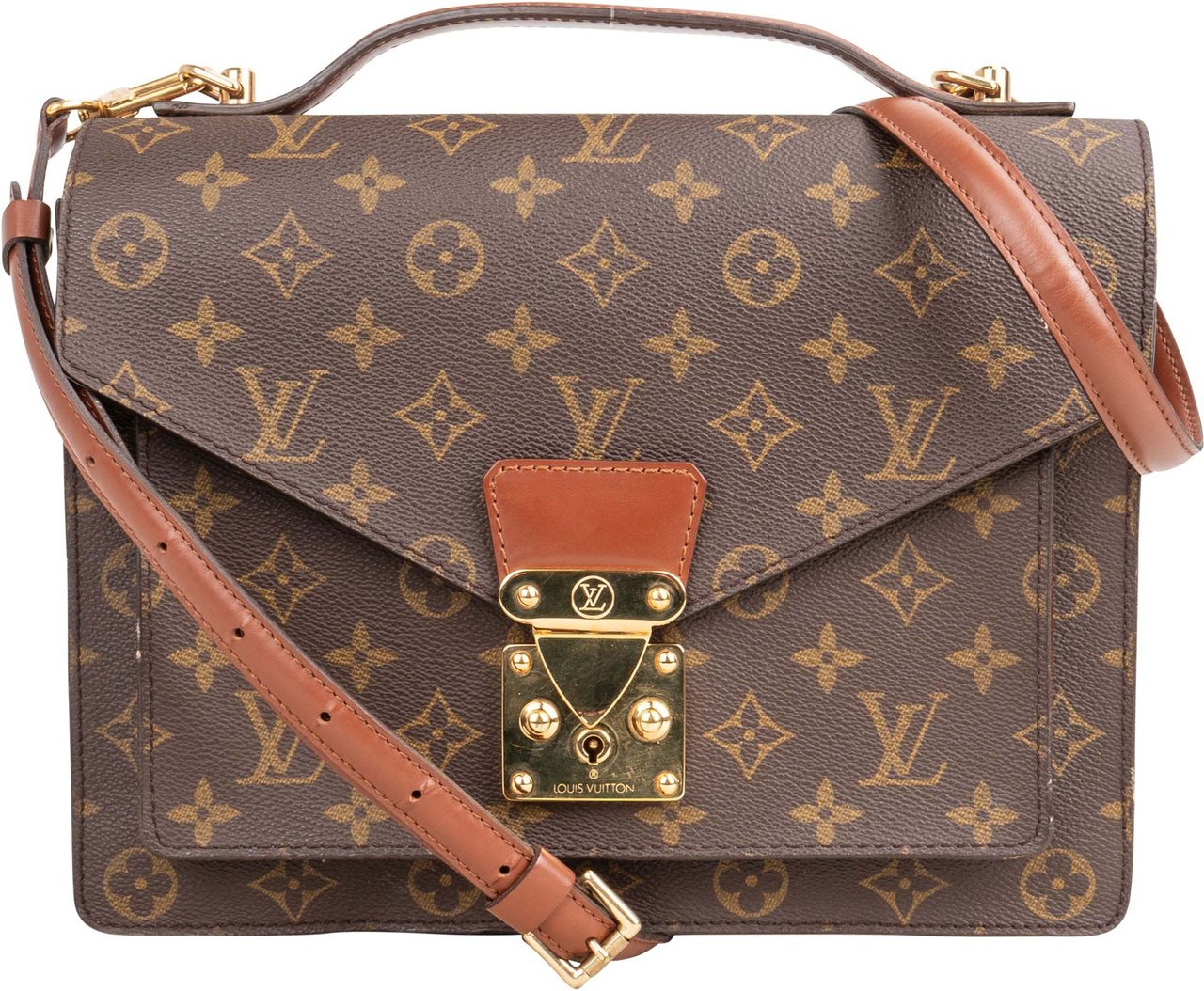 Louis Vuitton Louis Vuitton Canvas Monogram Monceau Handbag Bruin