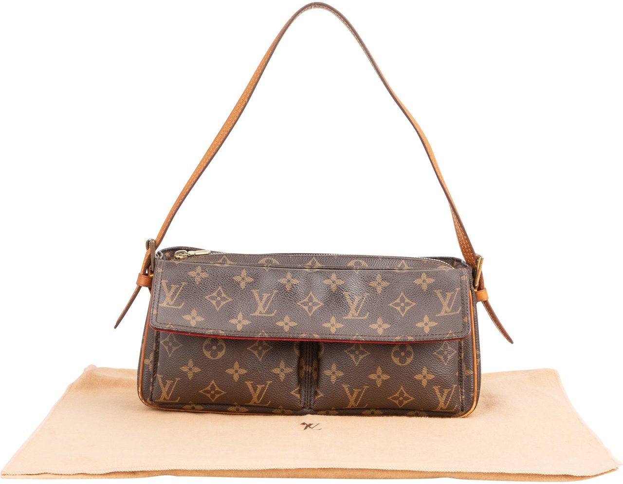 Louis Vuitton Louis Vuitton Canvas Monogram Viva Cite PM Shoulder Bag Bruin