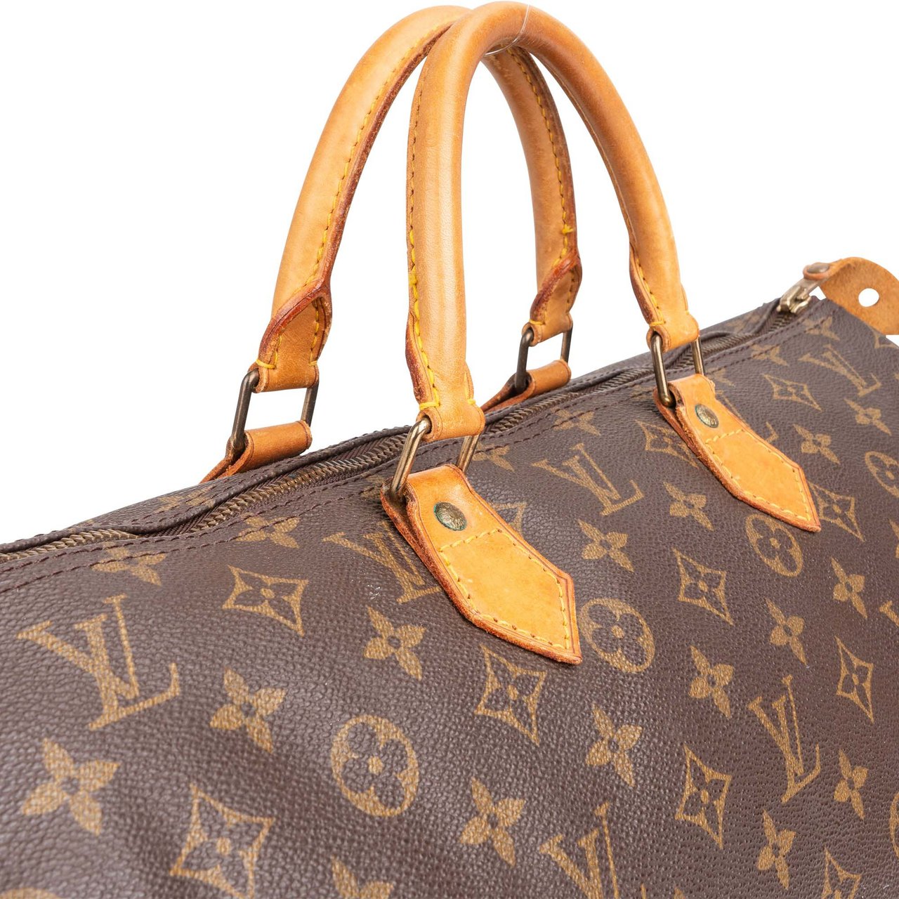 Louis Vuitton Louis Vuitton Canvas Monogram Speedy 40 Handbag Bruin