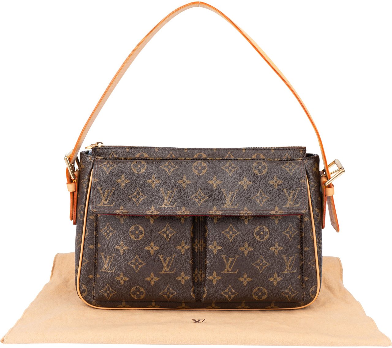Louis Vuitton Louis Vuitton Canvas Monogram Multiple Cite Handbag Bruin