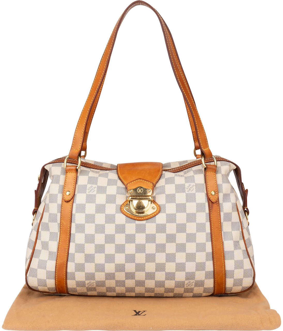 Louis Vuitton Louis Vuitton Damier Azur Monogram Stresa PM Shoulder Bag Wit