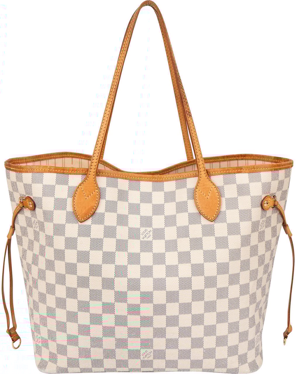 Louis Vuitton Louis Vuitton Damier Azur Monogram Neverfull MM Shopper Handbag Wit