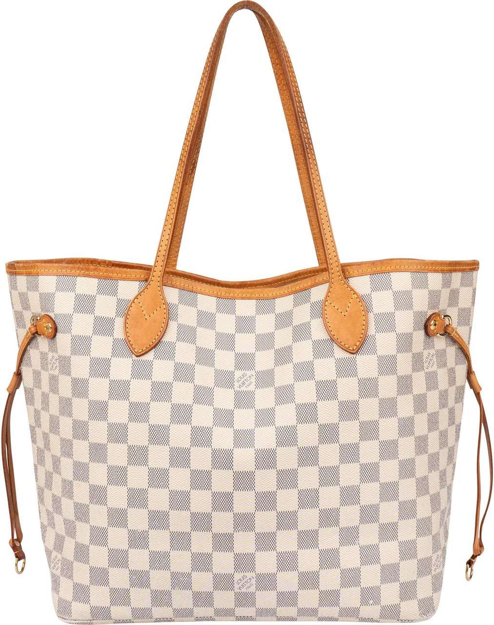 Louis Vuitton Louis Vuitton Damier Azur Monogram Neverfull MM Shopper Handbag Wit