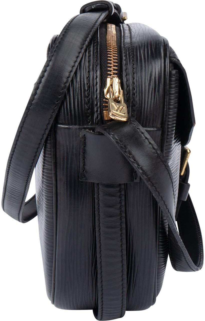 Louis Vuitton Louis Vuitton Noir Epi Leather Jeune Fille MM Crossbody Bag Zwart