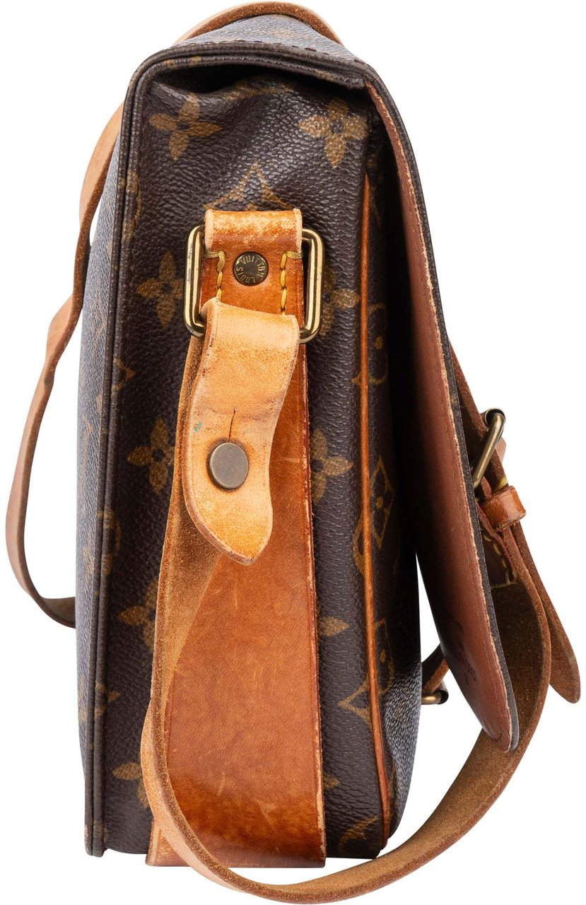 Louis Vuitton Louis Vuitton Canvas Monogram Cartouchiere GM Crossbody Bag Bruin