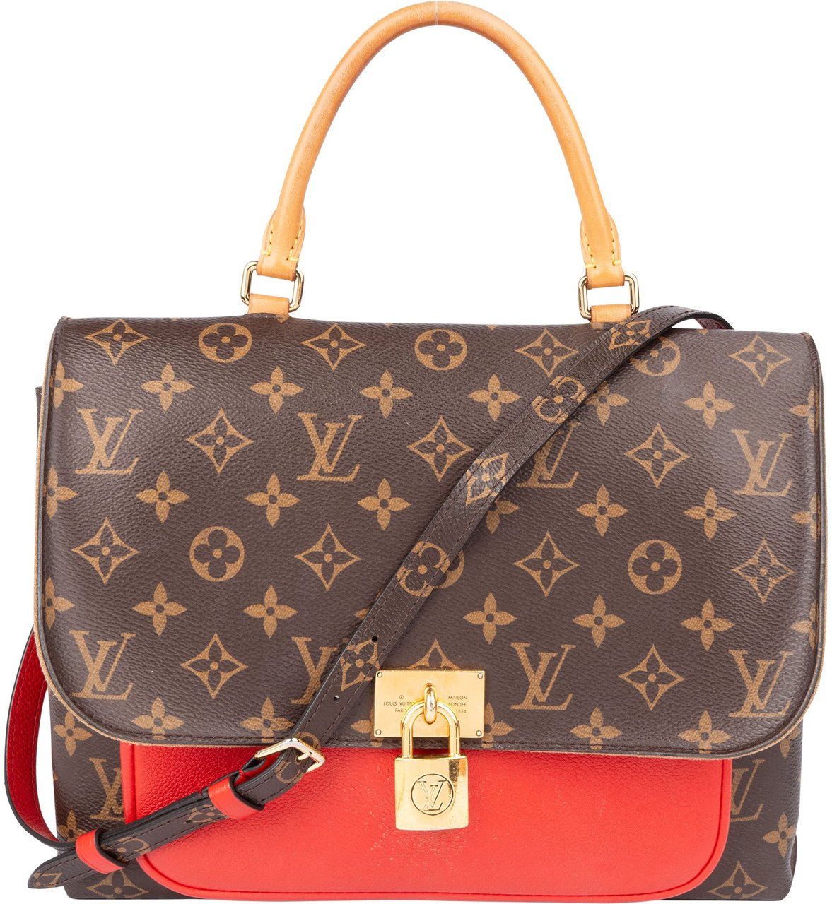 Louis Vuitton Canvas Monogram Marignan Handbag Bruin