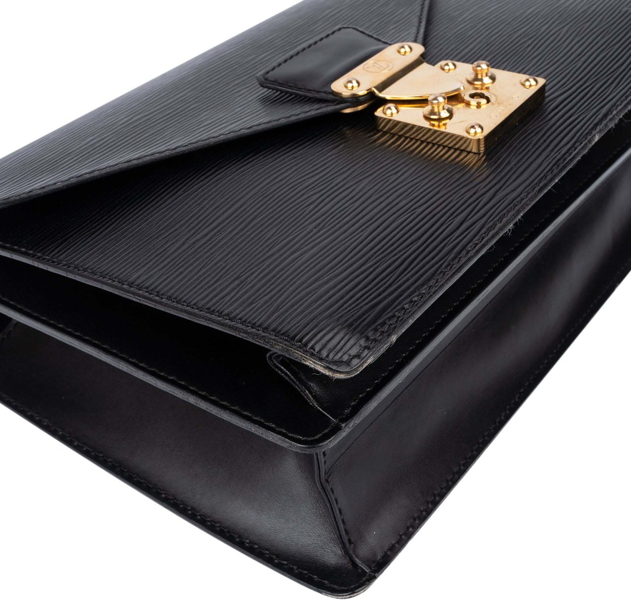 Louis Vuitton Louis Vuitton Noir Epi Leather Concorde Handbag Zwart