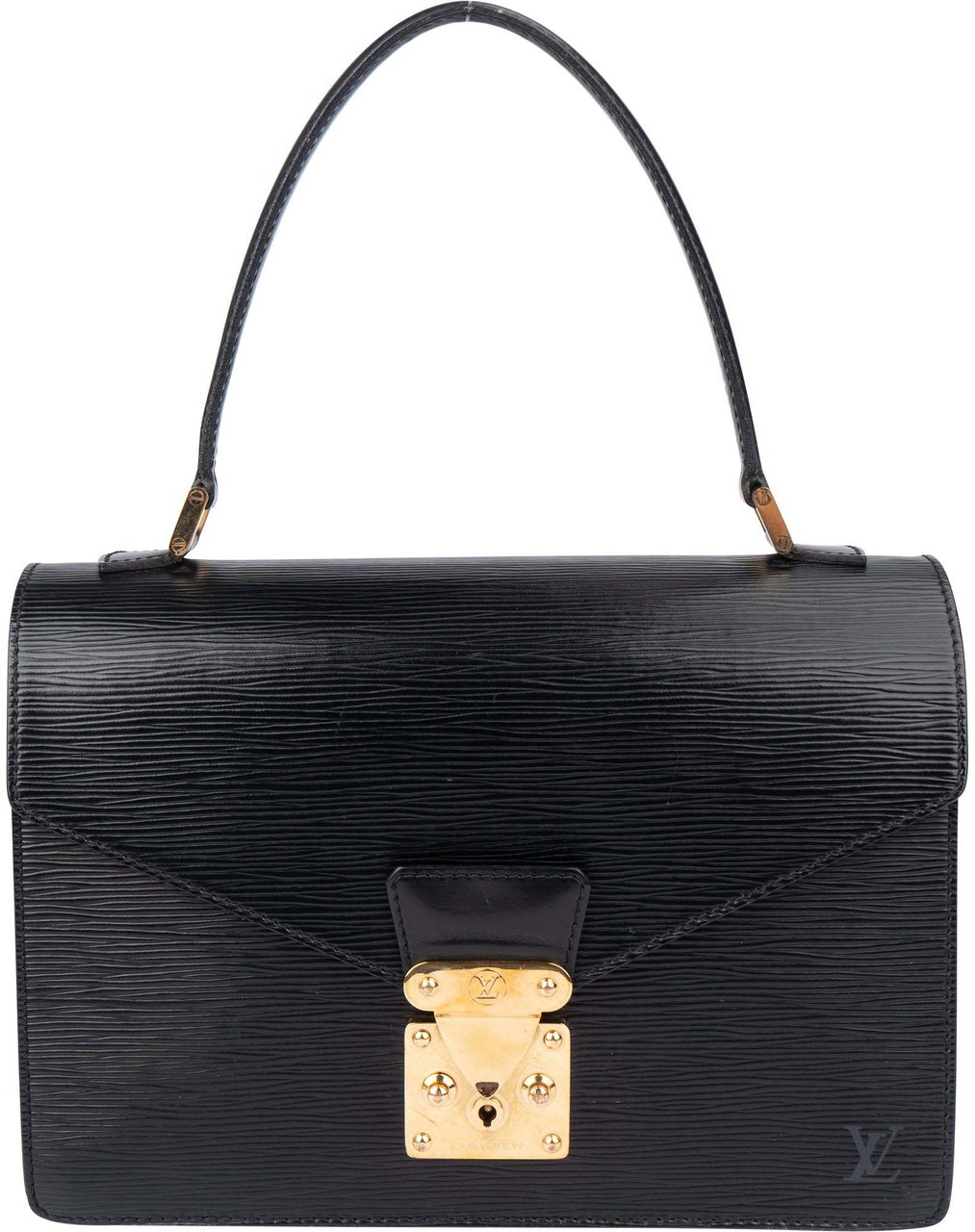 Louis Vuitton Louis Vuitton Noir Epi Leather Concorde Handbag Zwart