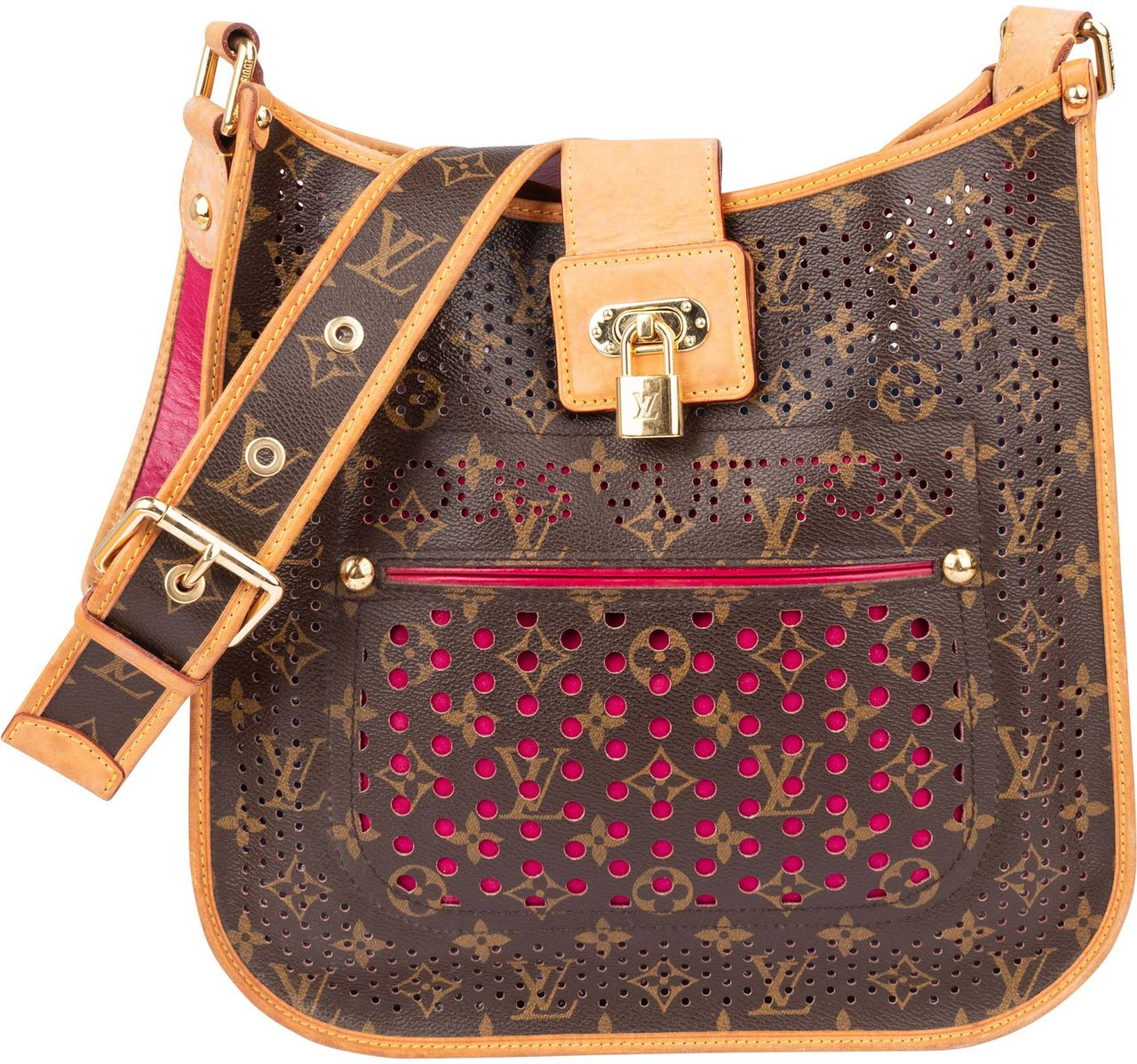 Louis Vuitton Louis Vuitton Limited Perforated Canvas Monogram Musette Crossbody Bag Bruin