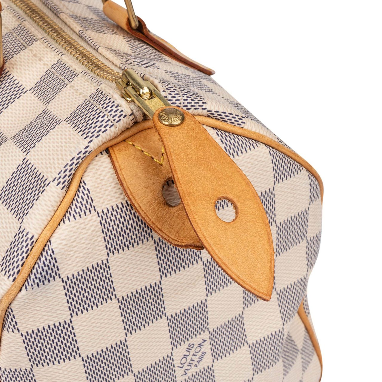 Louis Vuitton Louis Vuitton Damier Azur Monogram Speedy 25 Handbag Wit