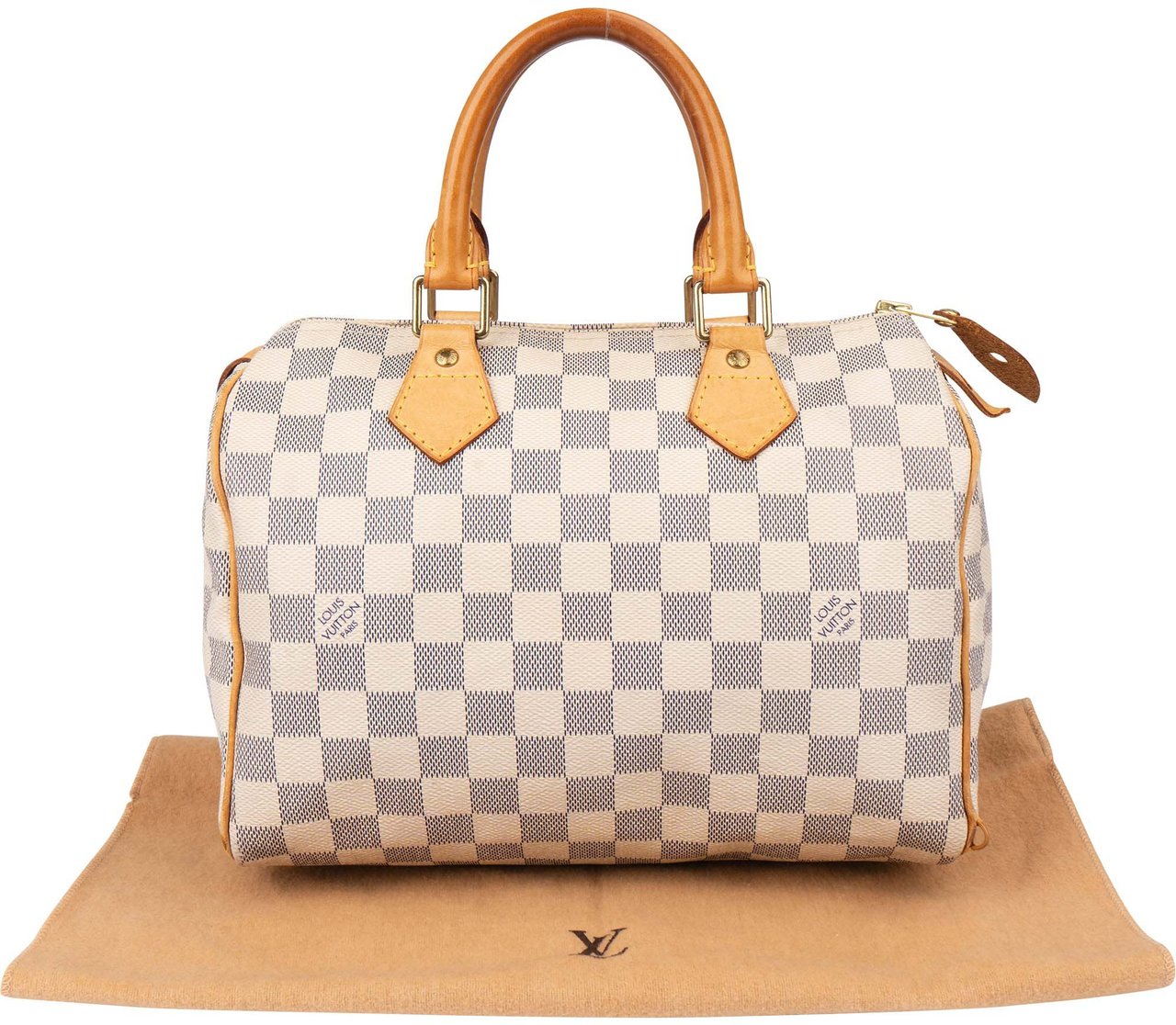 Louis Vuitton Louis Vuitton Damier Azur Monogram Speedy 25 Handbag Wit