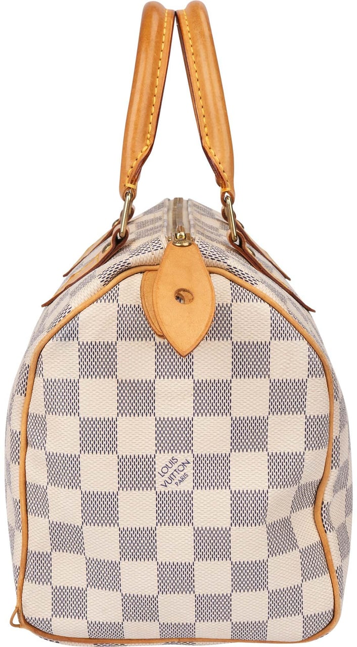 Louis Vuitton Louis Vuitton Damier Azur Monogram Speedy 25 Handbag Wit
