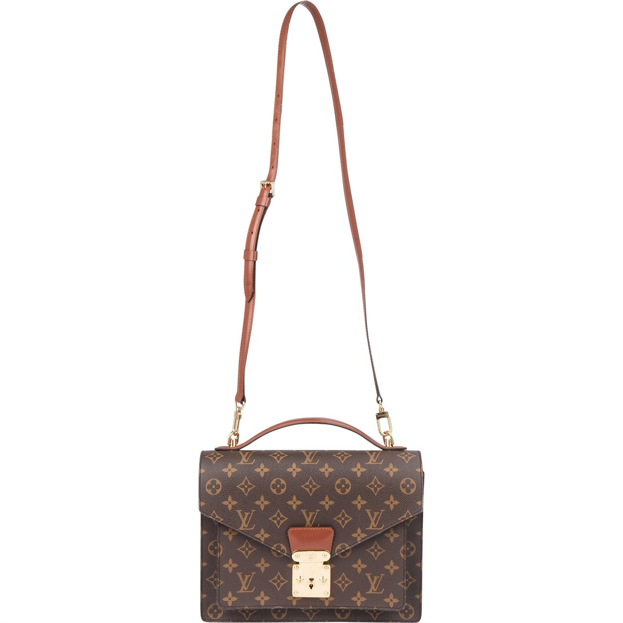 Louis Vuitton Louis Vuitton Canvas Monogram Monceau Handbag Bruin