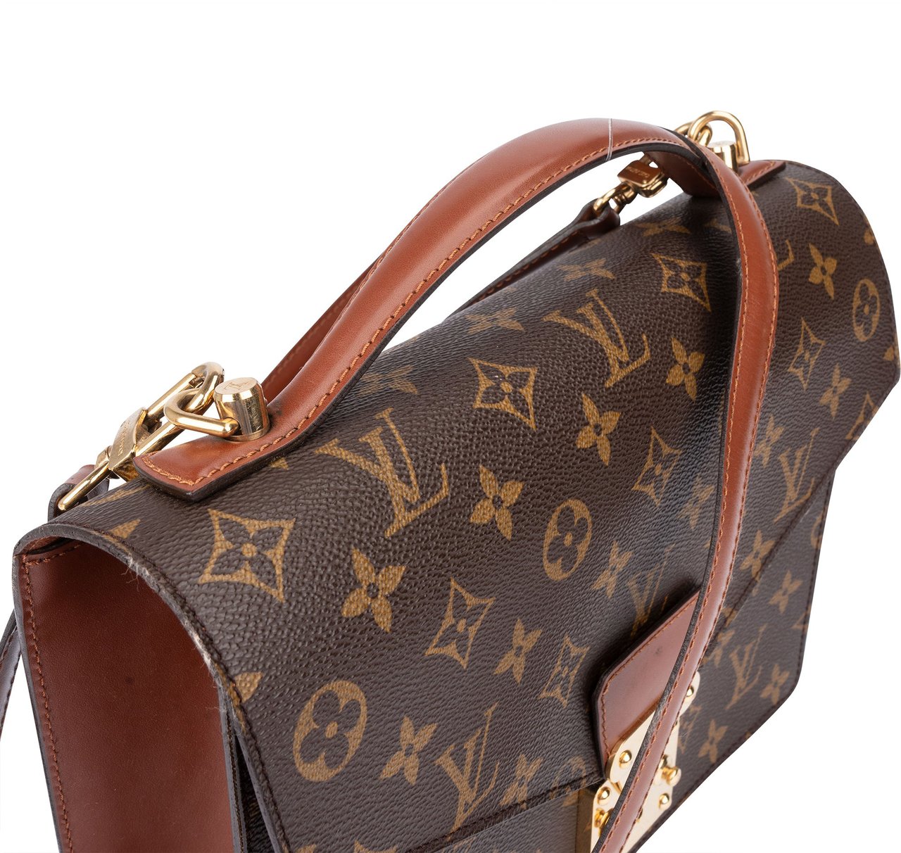 Louis Vuitton Louis Vuitton Canvas Monogram Monceau Handbag Bruin