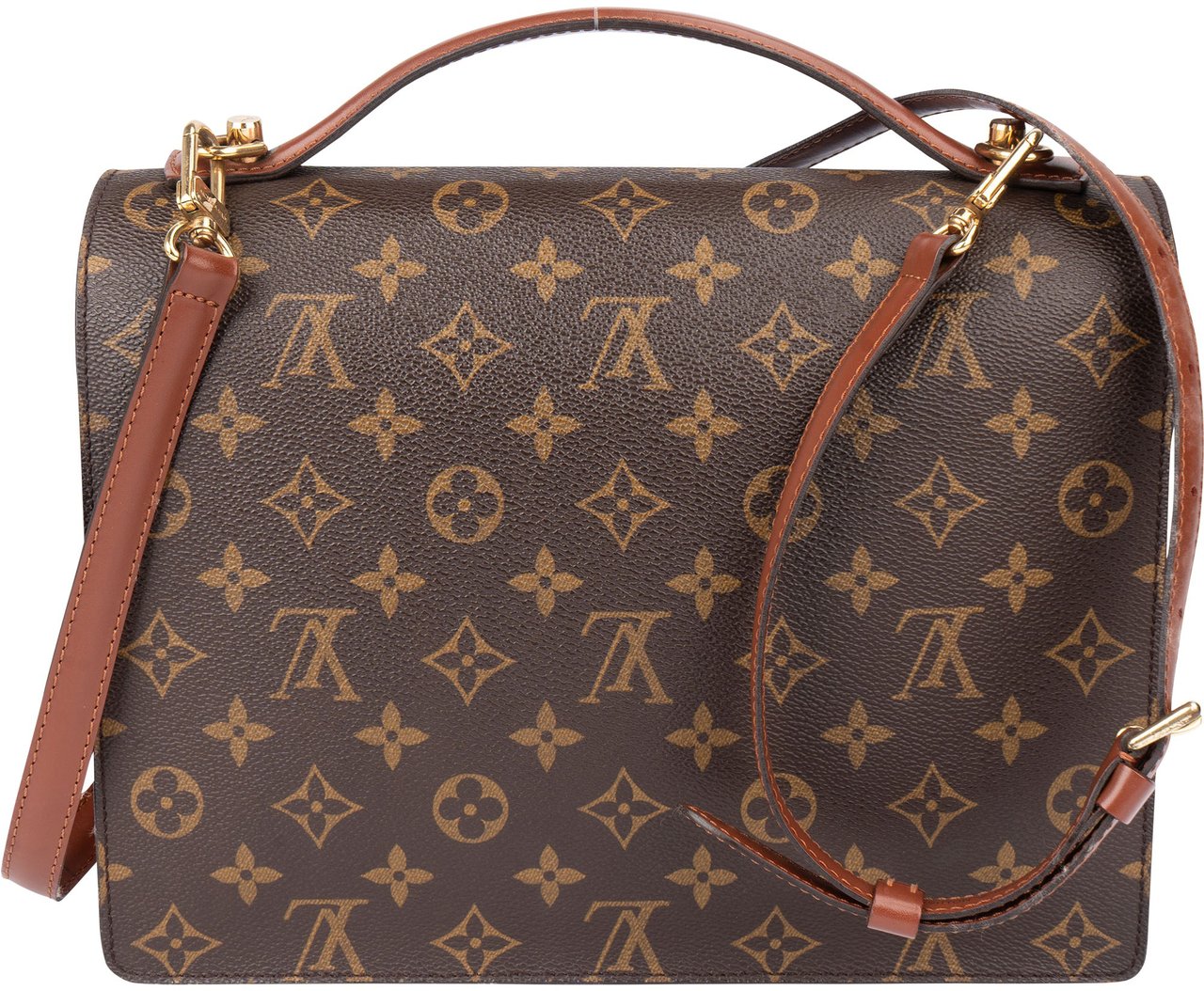 Louis Vuitton Louis Vuitton Canvas Monogram Monceau Handbag Bruin