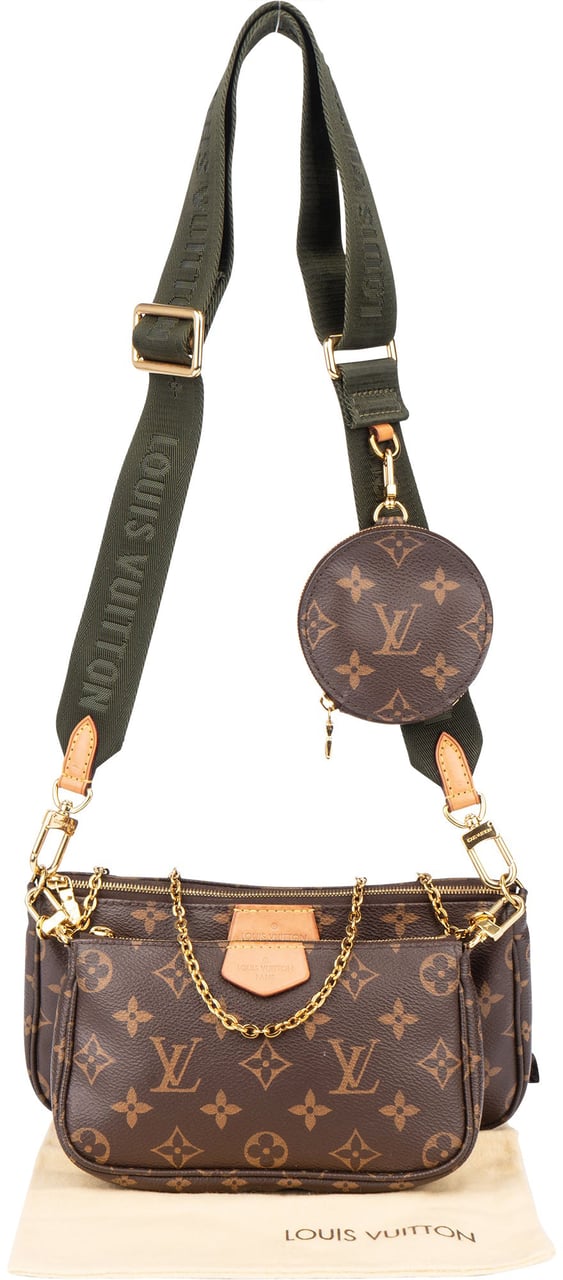 Louis Vuitton Louis Vuitton Canvas Monogram Multi Pochette Crossbody Bag Bruin