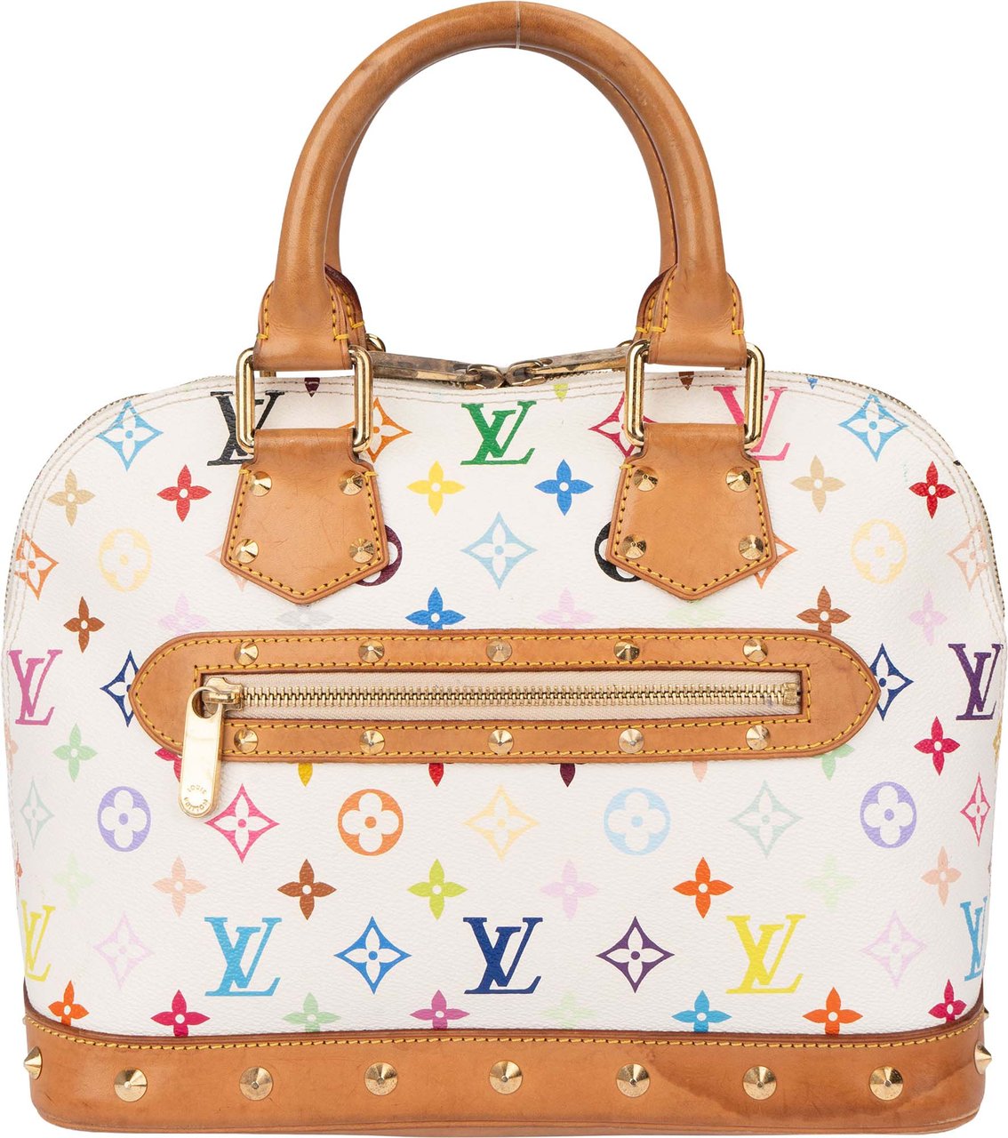 Louis Vuitton Limited Murakami Multicolor Alma PM Handbag Wit