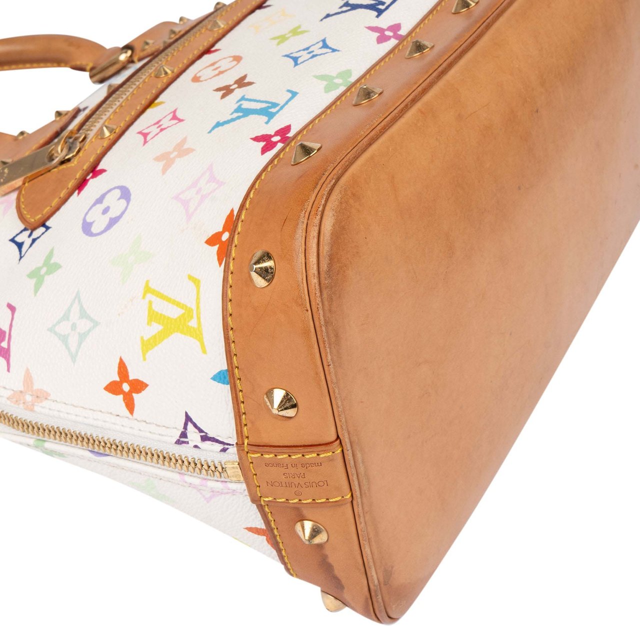 Louis Vuitton Limited Murakami Multicolor Alma PM Handbag Wit