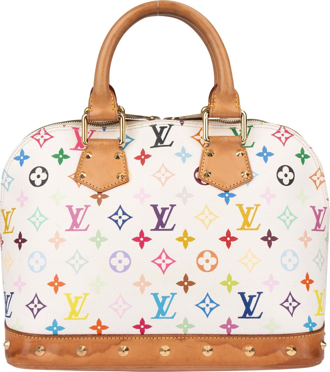 Louis Vuitton Limited Murakami Multicolor Alma PM Handbag Wit