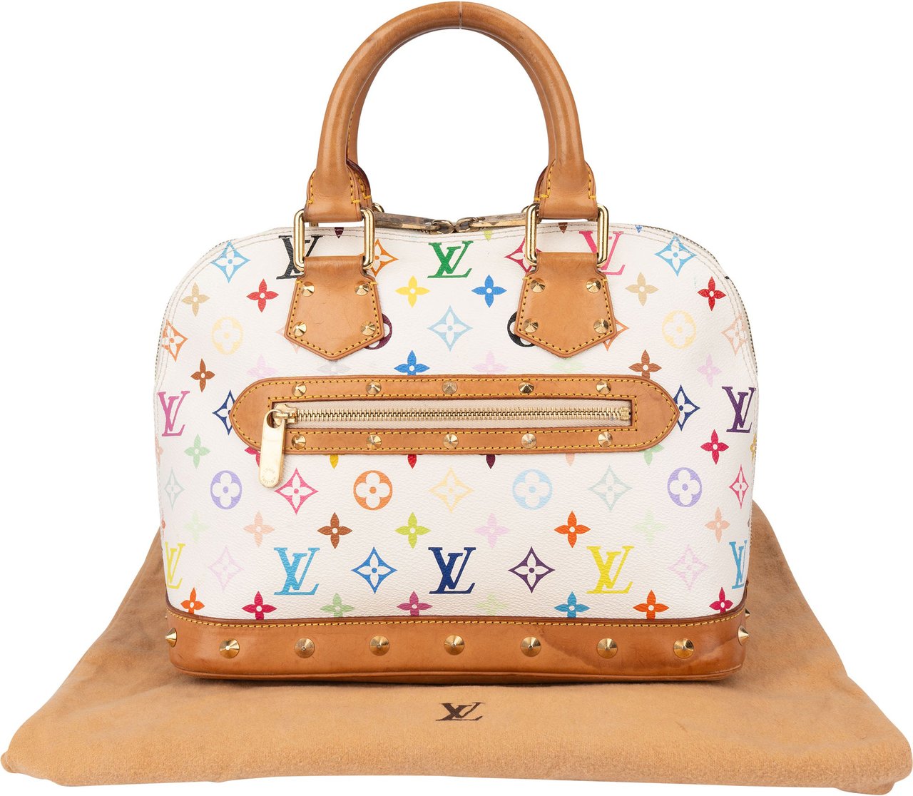 Louis Vuitton Louis Vuitton Limited Murakami Multicolor Alma PM Handbag Wit