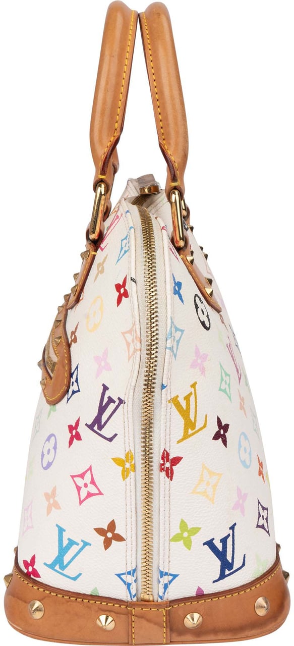 Louis Vuitton Limited Murakami Multicolor Alma PM Handbag Wit