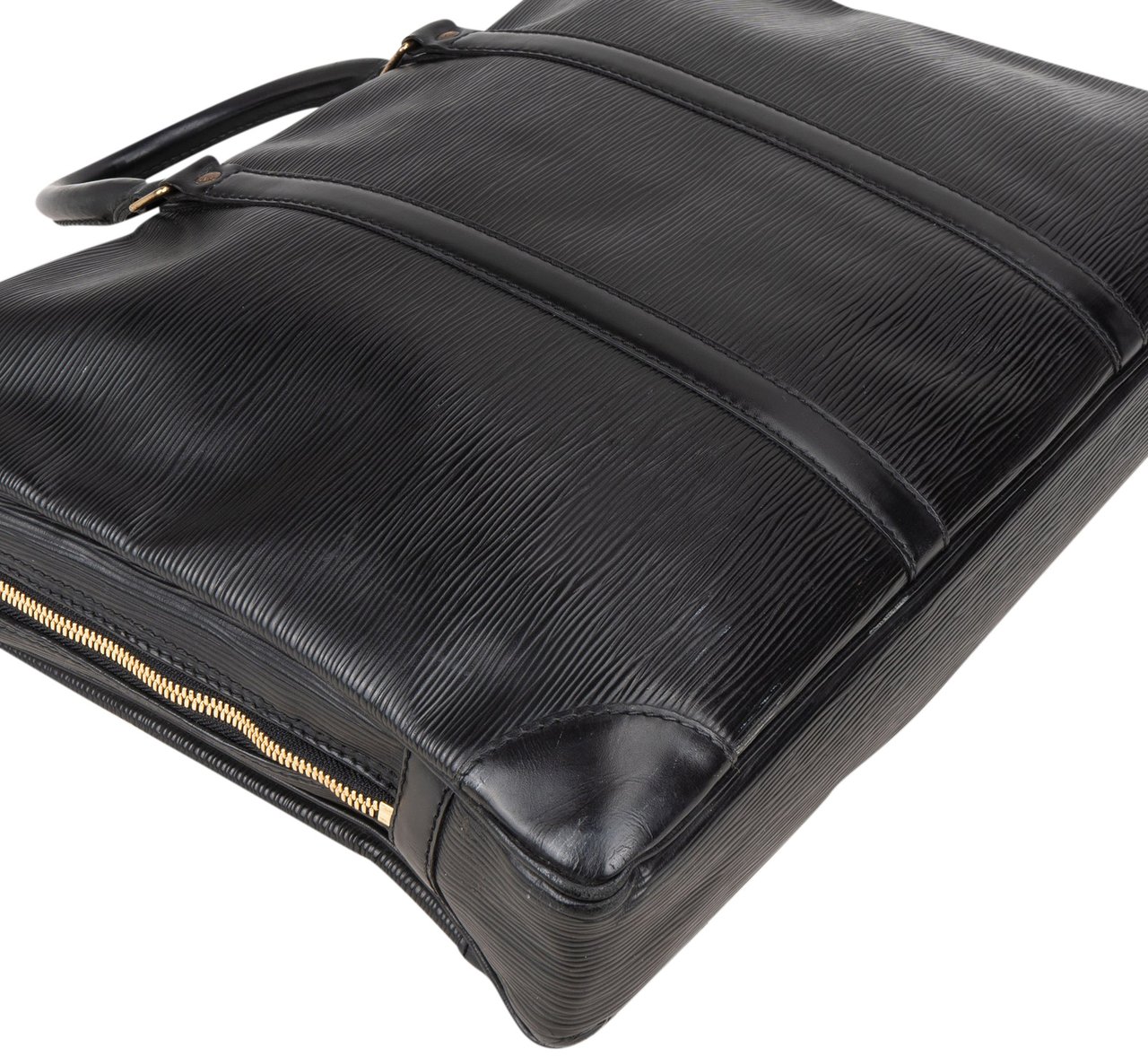 Louis Vuitton Louis Vuitton Noir Epi Leather Porte Documents Business Handbag Zwart