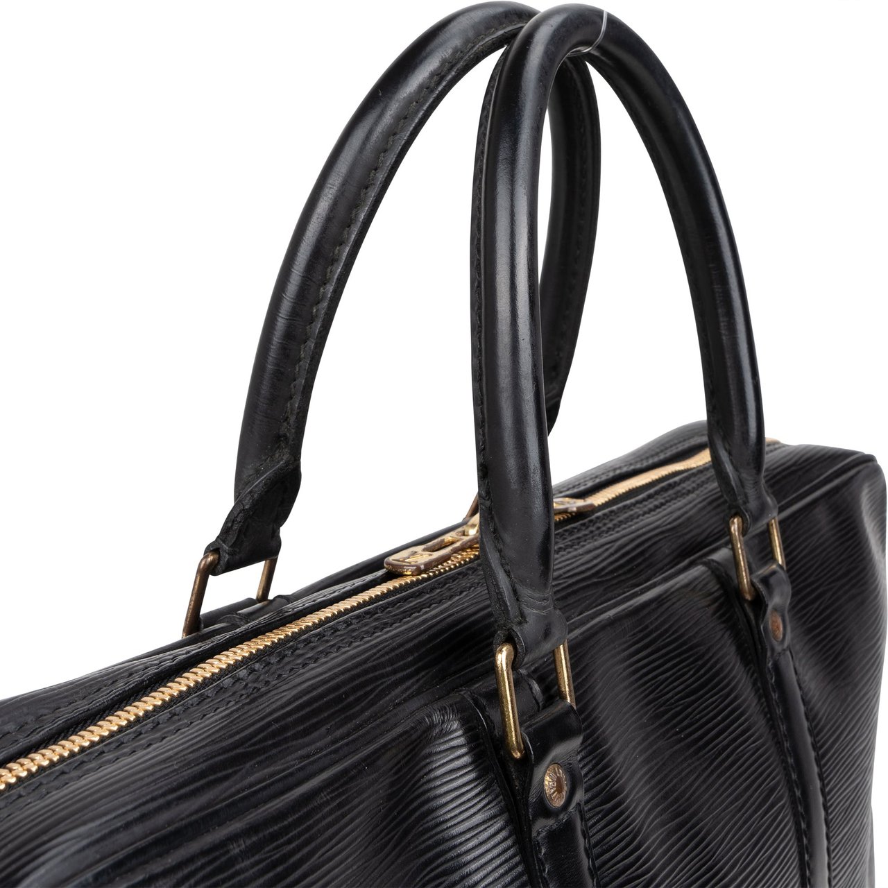 Louis Vuitton Louis Vuitton Noir Epi Leather Porte Documents Business Handbag Zwart