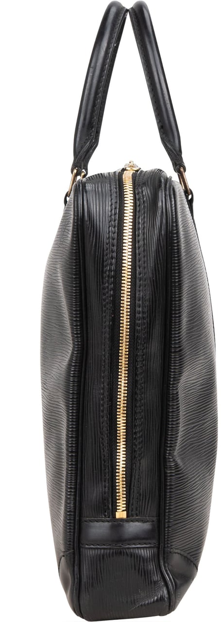 Louis Vuitton Louis Vuitton Noir Epi Leather Porte Documents Business Handbag Zwart